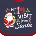 thumbnail image 4 of Inktastic My First Visit from Santa Boys or Girls Baby Bib, 4 of 4