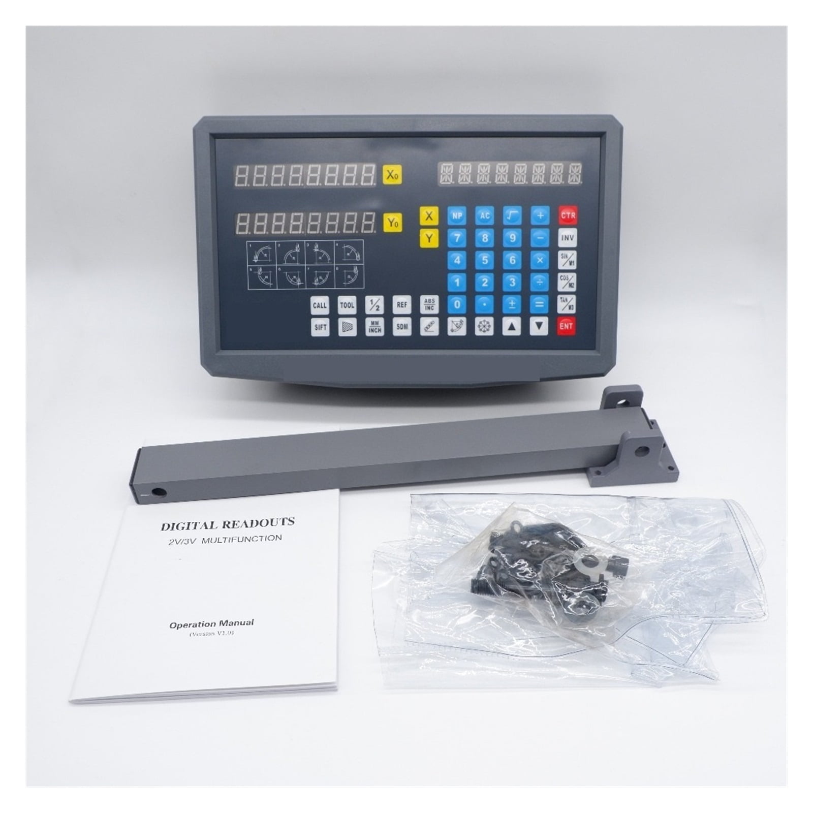 Display 5um Milling Lathe 2 Axis DRO Digital Readout And 0.005mm TTL Digital Linear Scale Encoder Sensor