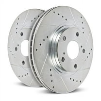 Power Stop Front Pair of Drilled and Slotted Brake Rotors JBR1112XPR