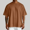 thumbnail image 2 of Razzly Tee Shirt Shirt Men Casual Big Tall T Shirts for Men Casual T Shirts for Men Mens Sweatpants Soft T Shirts Men's Tees Bulk T Shirts for Men Big T Shirt Men Small Shirts Tall T(Coffee,2XL), 2 of 5