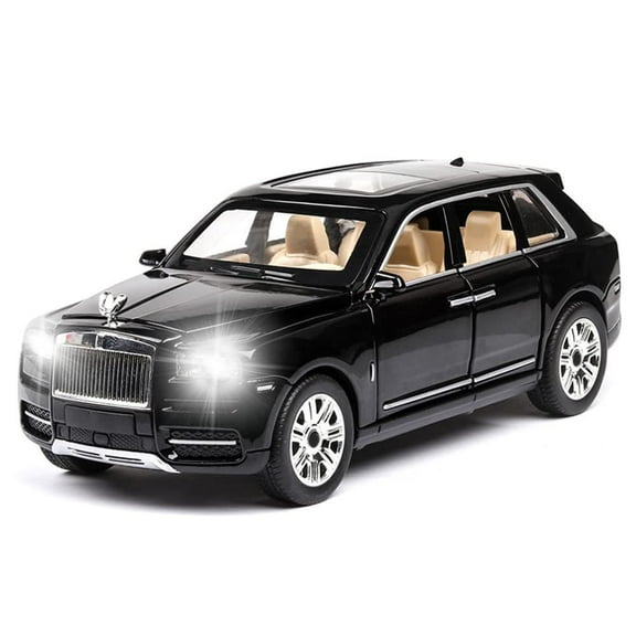 CHUNYAN 1/24 Rolls-Royce Cullinan Model Car, Alloy Die Casting Collectible Pull Back Toy Car with Sound and Light for Kids Boy Girl Birthday Gift