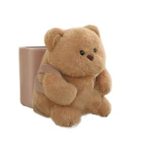 NIUBWJL Cute Plush 2 in 1 Car Tissue Box and Trash Can Teddy Bear Tissue Box Plush Animals Cute Holder Plushie Multifunctional Organizer Creative Accessories for Women