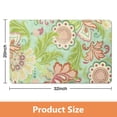 thumbnail image 4 of 20x32 Inch Green Floral Carpet - Modern Non-Slip, Washable Rug for Entryway, Bedroom, Bathroom, Laundry Room - Small Distressed Accent Floor Rug, 4 of 5