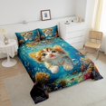 thumbnail image 4 of Erosebridal Kawaii Cat Bedding Twin Comforter Set, Underwater World Down Comforter, Colorful Coral Decor, Super Cozy, 4 of 8