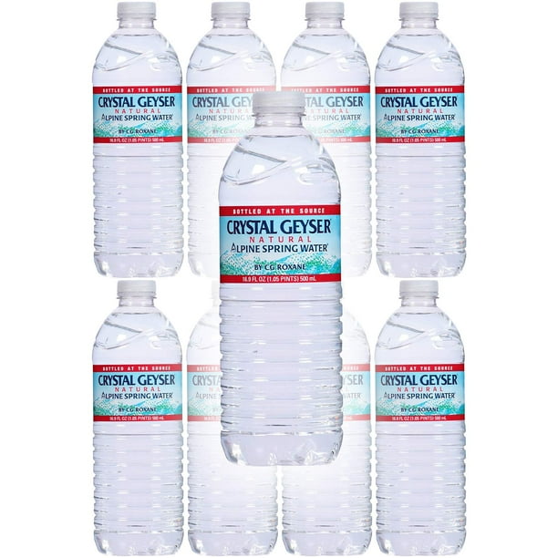 Crystal Geyser Water, Purified Water, 16.9 Fl Oz (Pack of 8, Total of
