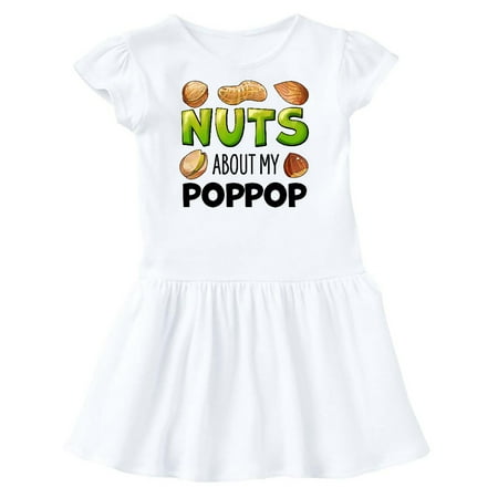 

Inktastic Nuts About My Poppop Peanut Almond Pistachio Gift Toddler Girl Dress