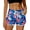 Purple Floral, variant on Women Summer Board Shorts Hawaiian Tropical Print Beach Swim Shorts with Pockets