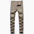thumbnail image 2 of SOOMLON Mens Casual Pants Lightweight Summer Beach Yoga Pants Stripe Casual Pants Striped Plaid Trousers Slim Suit Pants Khaki L, 2 of 5