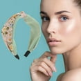 thumbnail image 6 of Unique Bargains 1 Pc Grace Cross Wide Headbands for Women Pink Light Green, 6 of 6