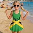 thumbnail image 3 of Xixirimido Palm Trees Jamaica Flag Print Girls One Piece Swimsuits with Skirt Sleeveless Swim Dress Modest Skirted Swimwear with Built-in Shorts UPF 50+ Bathing Suit, 6-7 Years, 3 of 7