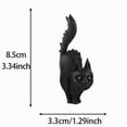 thumbnail image 3 of Uutvery Spooky Resin Figurine, Witch with Staff, Arched Black Cat, Stacked Pumpkins or Ghost Pair, Matte Finish for Halloween Tabletop and Mantel Decor, 3 of 6