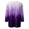 thumbnail image 4 of YUEJUIR Womens T Shirts 3/4 Length Sleeve Womens Tops Summer 2024 T Shirts Floral Print Crew Neck Casual Basic Tee Fit Tunic Tops Blouse Women'S T-Shirts Womens T Shirt (Purple,XXXL), 4 of 5