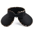 thumbnail image 2 of FashionMio Women's Sun Visor Wide Brim Beach Hat Ponytail Women's Foldable Floppy Hat/Black, 2 of 5