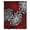 Red, variant on Purple White Sheer Curtains 45 Inch Length, Light Filtering Voile Curtain Panel, Abstract Grey Chrysanthemum Flower Floral Rod Pocket Drapes Window Treatments for Living Room Bedroom 52"x45"