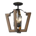 thumbnail image 1 of Golden Lighting 7802-SF NB-RO Semi-Flush&44; Noir Naturel, 1 of 2