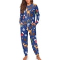 thumbnail image 4 of DISNIMO Womens 2 Piece Lounge Sets Deer Snowflake Printed Soft Comfy Pjs Set Christmas Sleepwear Long Sleeve Top with Matching Long Pants Casual Oversized Loungewear Nightwear, 2XL, 4 of 7