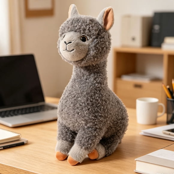 Llama Stuffed Animal Plush Doll for Kids, Soft Polyester Fiber Filled, Portable Carry Toy, 30 x 15 x 15 cm, 150 g