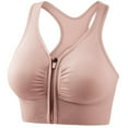 thumbnail image 2 of LYMAYTER Sports Bras for Women's Front-Zip Bras Yoga Running Lightweight Comfort Bralette S-4XL, 2 of 7
