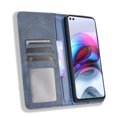 thumbnail image 4 of Compatible with Motorola Moto G100 Case Magnetic Closure Vintage Pattern PU Leather Wallet Cover with Card Slots-Blue, 4 of 5