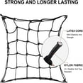thumbnail image 3 of 12" x 12" Cargo Net 6 Hooks  for ATV, Motorcycle, Boat, Car,Bungee Net Strong Stretch Heavy-Duty Truck Bed Bungee Cord Net, 3 of 4