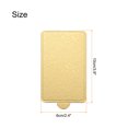 thumbnail image 2 of Uxcell 200pcs Mini Cake Boards, Mousse Cake Cardboards Rectangle for Cupake Base (Gold), 2 of 5