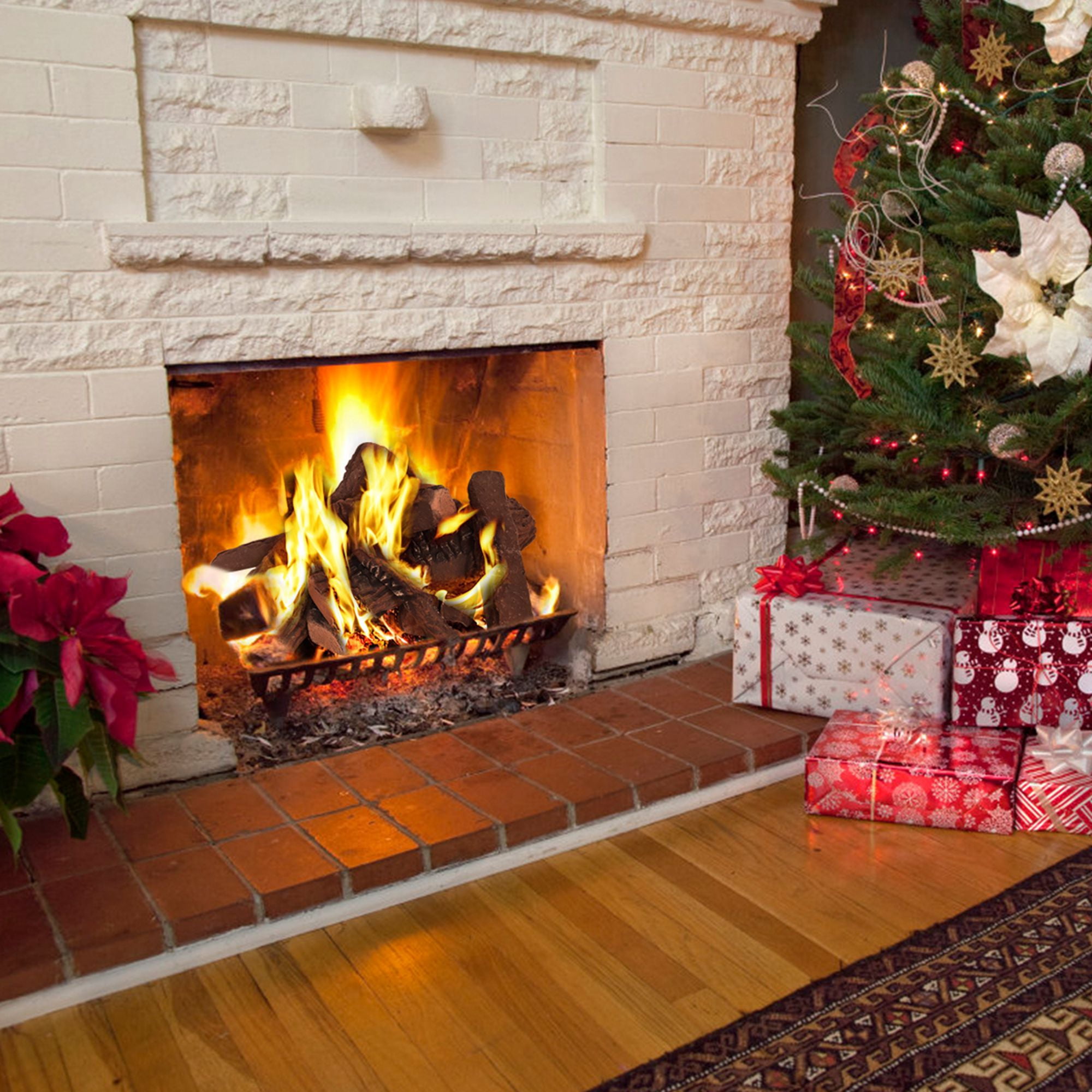 Costway 10PCS Ceramic Wood Logs Gas Fireplace Imitation Wood Propane  Firepit Logs | Walmart Canada