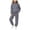 Dark Gray, variant on WUSUOWEI Baby Girl Daily Casual Outfit Solid Pocket Hooded Sweatshirt Set Long Sleeve Elastic Jogger Pants Fall Winter Soft Knit Two Piece Outfit Sets 3-4 Years