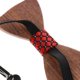 thumbnail image 3 of Pajarita de madera hecha a mano con correa , con forma de mariposa para hombre Yuyangstore Pajarita de madera, 3 of 8
