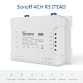 thumbnail image 2 of Sonoff 4CH R3 ITEAD 4-Gang Wi-Fi Smart Switch App Soporte, 2 of 8