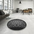 thumbnail image 4 of Ahgly Company Machine Washable Indoor Rectangle Transitional Midnight Gray Area Rugs, 8' x 12', 4 of 7