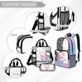thumbnail image 3 of ZUXONGSY Axolotl Print Heavy Duty Clear Backpack Set for Girls, See Through Backpack with Lunch Bag Pencil Pouch for School College Back to School, 3 of 5