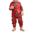 thumbnail image 2 of Onlypjs Matching Family Christmas Pajamas Set with Hood – Festive Red Christmas Tree & Reindeer Holiday Sleepwear for Women, Men, Couples, 2 of 7