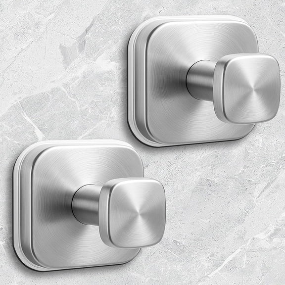 ABPETE Shower Hooks for Inside Shower,Reusable Suction Cup Hooks for Glass Window,Mirror,Removable Towel Hooks for Bathroom,2 Pack(Silver)