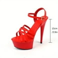thumbnail image 3 of 2025 Spring Women Clear Heels Sexy Platform Sandals Slipper 15cm Girls Shoe for Party Club Sandals Red Black, 3 of 6
