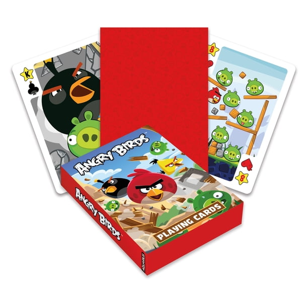Baraja de cartas con temática de Angry Birds de Acuario con licencia oficial