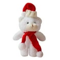 thumbnail image 4 of Adorno de oso de peluche para árbol de Navidad, coleccionable, para acurrucarse bufanda roja de oso blanco, 4 of 8