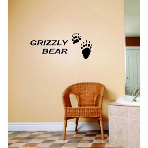 Home Wall Decals Animal Grizzly Bear Bedroom Stickers DIY Removable Originality Stickers - Size: 15 In x 43 In