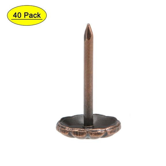 Uxcell 9mm Dia Round Head Copper Tone Upholstery Nails Tacks 40 Pack