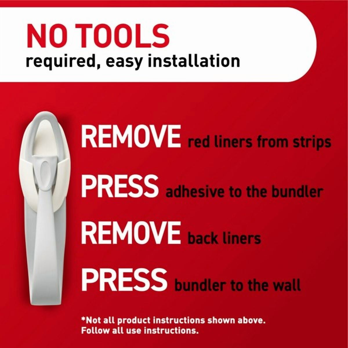 Command Cord Bundlers, 2 Bundlers, 3 Strips