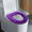 Purple, variant on Soft Flock Thicker Toilet Seat Cover with Zipper, Comfortable Non Slip Warmer Seat Cover Washable Bathroom Toilet Seat Cushion, Easy-Install Reusable Toilet Lid Seat Cover Pads