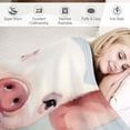 thumbnail image 3 of ONETECH Pig Blanket Pig Gifts for Pig Lovers Women Super Soft Cozy Cute Pig Stuff Throw Blankets Animal Plush Bedding Blanket Gifts for Kids Bed Decor, 3 of 6
