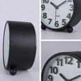 thumbnail image 3 of Silent Analog Alarm Clock,Black Metal Large 3D Digits,Non Ticking Table Clock with Night Light Bedside Alarm Clock 10.8cm, 3 of 3