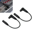 thumbnail image 1 of 2-Pack XLR Microphone Extension Cable Adapter, XLR Right Angle Female to Straight Male Microphone Connector for Speaker, Recording Studio, Mic Mixer, Audio Interface, Amplifier, 1 of 7