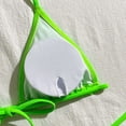 thumbnail image 6 of UTSJKR Women's Mesh Hollow Out Drawstring Bikini 3 Piece Set, Cutout Tie Design Bathing Suit, Sexy Vacation Beachwear Green S, 6 of 9