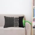 thumbnail image 3 of Funda de almohada de macramé, funda de cojín de bohemio tejida para cama, sofá, sofá, decoración para el hogar, cómodas de almohada con Negro 30x50cm SM SunniMix funda de cojín decorativa, 3 of 7