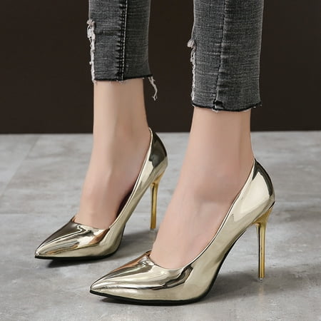 

Egmy Style Large Size Pointed High Heels Casual Women S Single Shoes