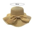 thumbnail image 2 of Spring Summer Outdoor Sunscreen Wide Brim Panama Hat Foldable Fisherman Cap Beach Cap Bucket Hat Bow Straw Hat Sun Hat PINK, 2 of 8
