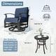 thumbnail image 2 of Juego de muebles de patio Kurapika Outdoor de aluminio, 3 piezas, 2 of 9