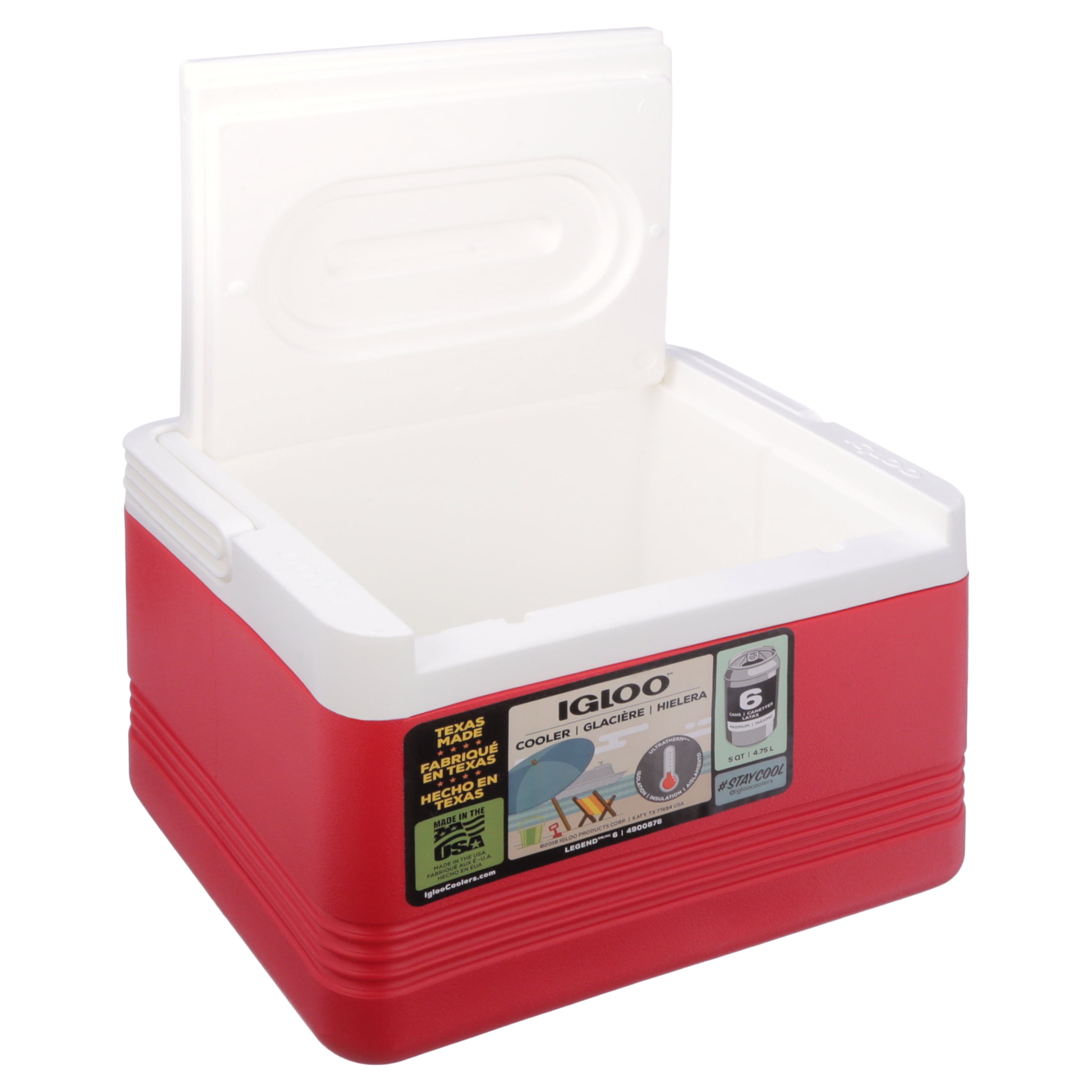 Igloo Legend 9Quart Ice Chest Cooler With 12 Can Capacity Red
