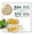 thumbnail image 6 of Omega 3 Fish Oil 2400mg - Triple Strength Daily Omega-3 Supplement with EPA & DHA - Natural Heart, Brain & Immune Support - Wild Caught Omega3 Fatty Acids - Gluten Free & Bottled in USA, 120 Softgels, 6 of 10